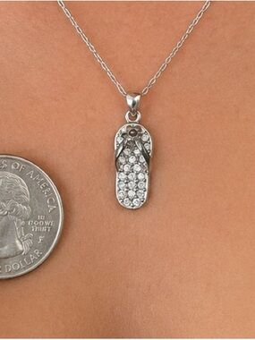 925 Sterling Silver Flip Flop Pendant